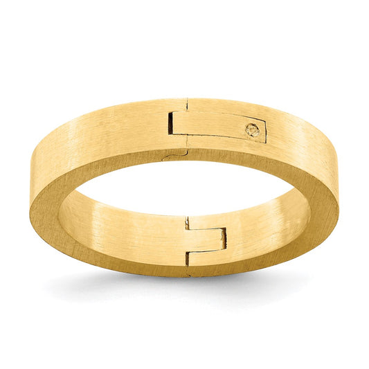 14k Yellow Gold 4mm CLIQ Hinged Shank Size 4.5