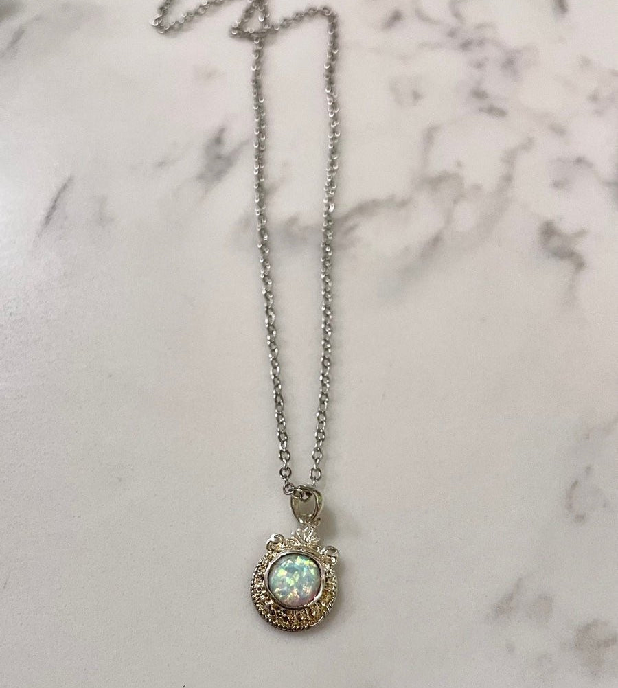 Opal and silver