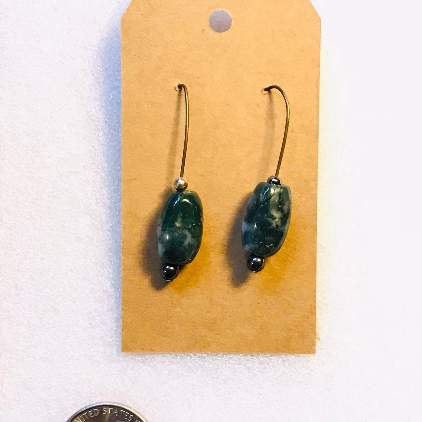 Green Glass Earrings