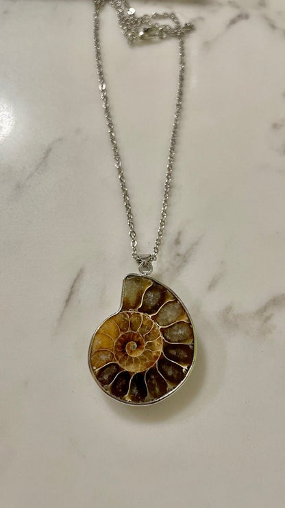 Ammonite Spiral Necklace