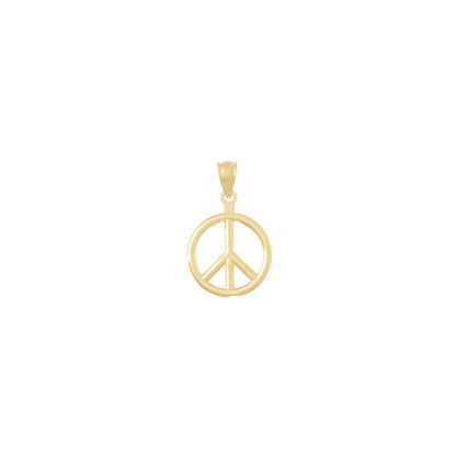 10K 3-D Peace Sign Pendant