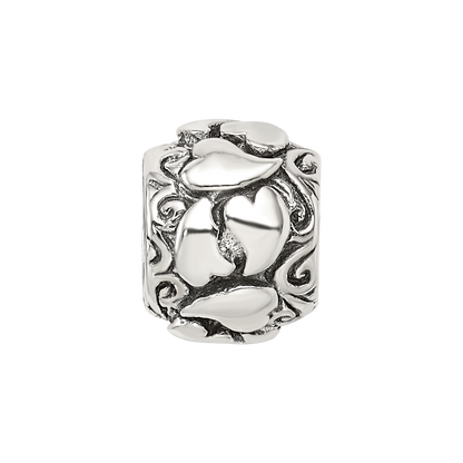 Sterling Silver Reflections Hearts Bead