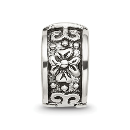 Sterling Silver Reflections Hinged Floral Clip Bead