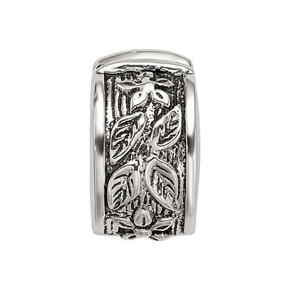 Sterling Silver Reflections Hinged Floral Clip Bead
