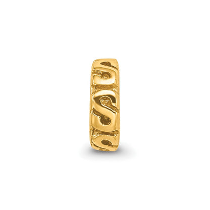 Sterling Silver Gold-plated Reflections Swirl Spacer Bead