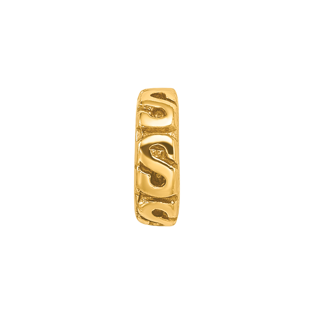 Sterling Silver Gold-plated Reflections Swirl Spacer Bead