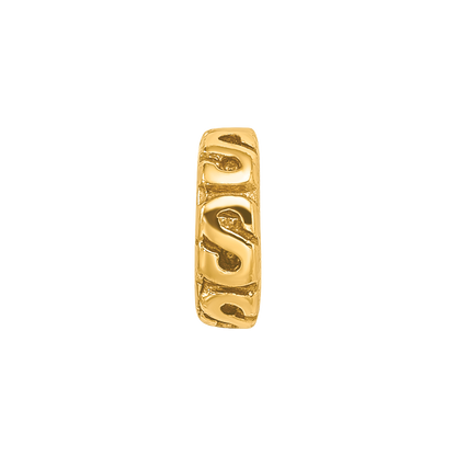 Sterling Silver Gold-plated Reflections Swirl Spacer Bead