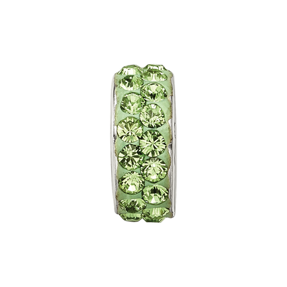 Sterling Silver Reflections Aug Double Row Preciosa Crystal Bead