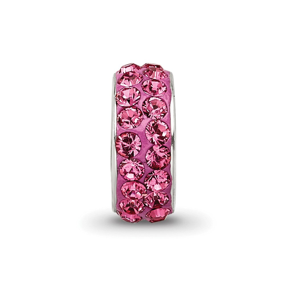 Sterling Silver Reflections Oct Double Row Preciosa Crystal Bead