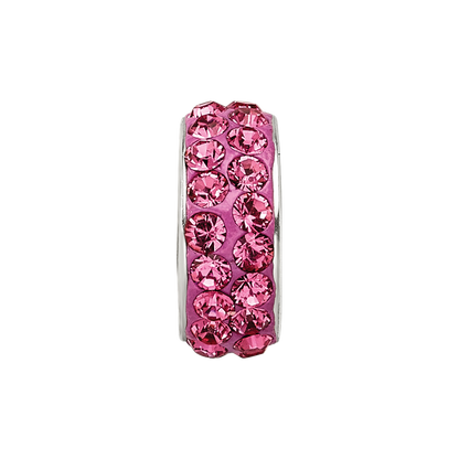 Sterling Silver Reflections Oct Double Row Preciosa Crystal Bead