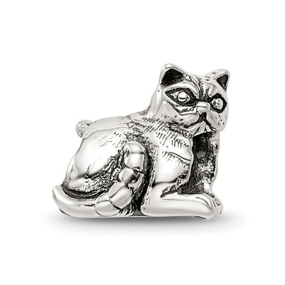 Sterling Silver Reflections Exotic Shorthair Cat Bead