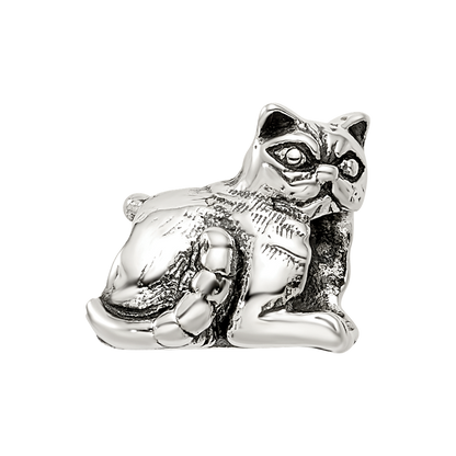 Sterling Silver Reflections Exotic Shorthair Cat Bead