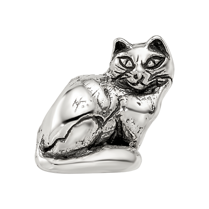Sterling Silver Reflections Ragdoll Cat Bead