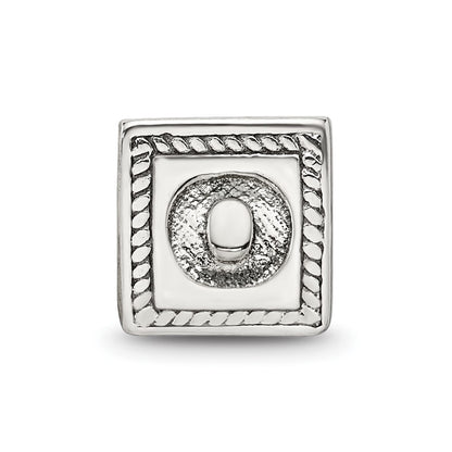 Sterling Silver Reflections Letter O Triangle Block Bead