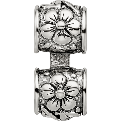 Sterling Silver Reflections Floral Connector Bead