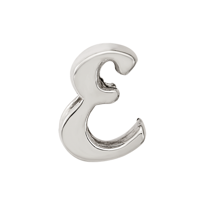 Sterling Silver Reflections Letter E Script Bead