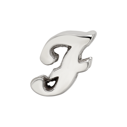 Sterling Silver Reflections Letter F Script Bead
