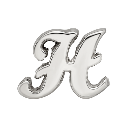 Sterling Silver Reflections Letter H Script Bead
