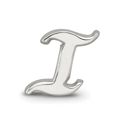 Sterling Silver Reflections Letter I Script Bead