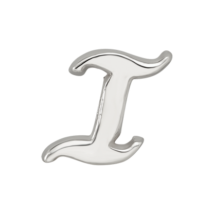Sterling Silver Reflections Letter I Script Bead