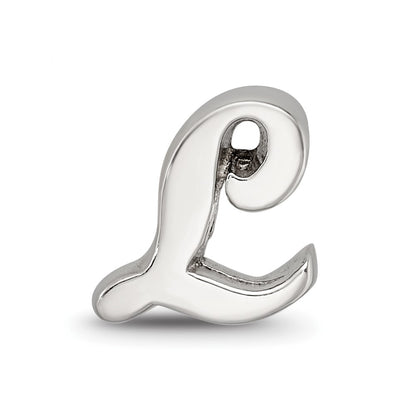 Sterling Silver Reflections Letter L Script Bead