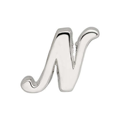 Sterling Silver Reflections Letter N Script Bead