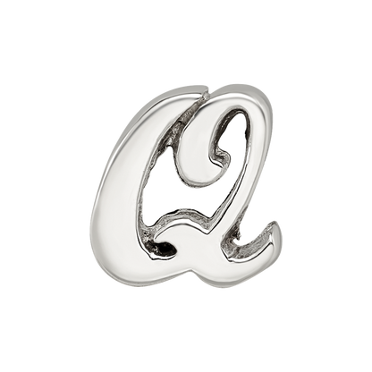 Sterling Silver Reflections Letter Q Script Bead