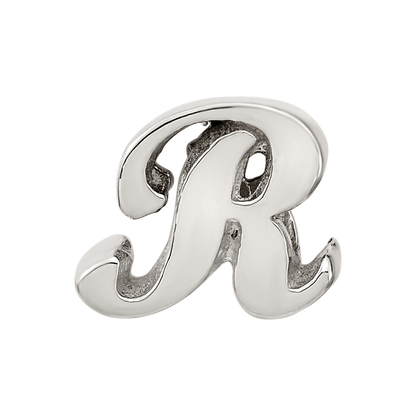 Sterling Silver Reflections Letter R Script Bead