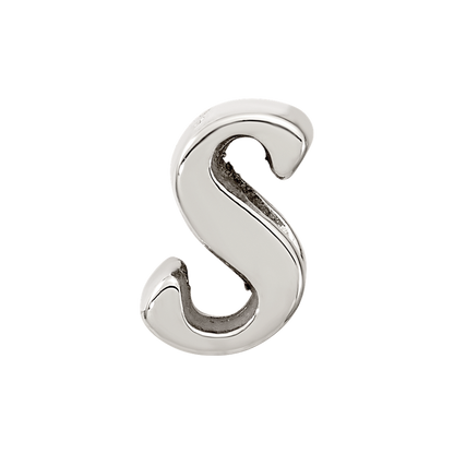Sterling Silver Reflections Letter S Script Bead
