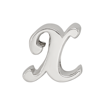Sterling Silver Reflections Letter X Script Bead