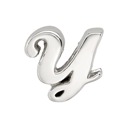 Sterling Silver Reflections Letter Y Script Bead