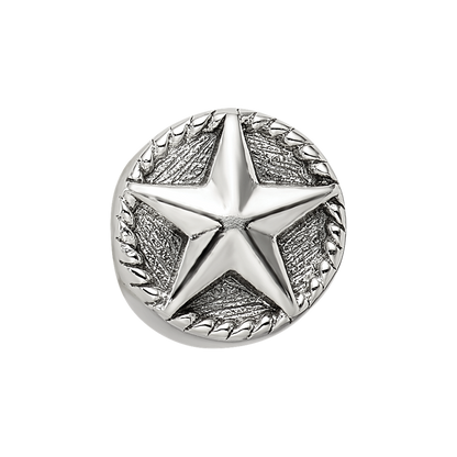 Sterling Silver Reflections Antiqued Star Bead