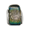 Sterling Silver Reflections Rainbow Dichroic Glass Triangle Bead