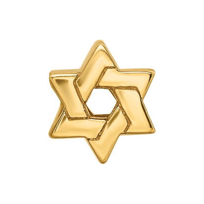 Sterling Silver Gold-plated Reflections Star of David Bead