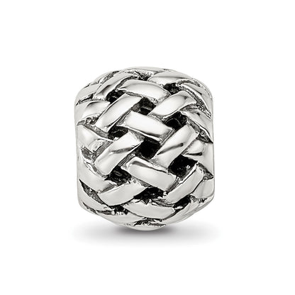Sterling Silver Reflections Basketweave Bali Bead