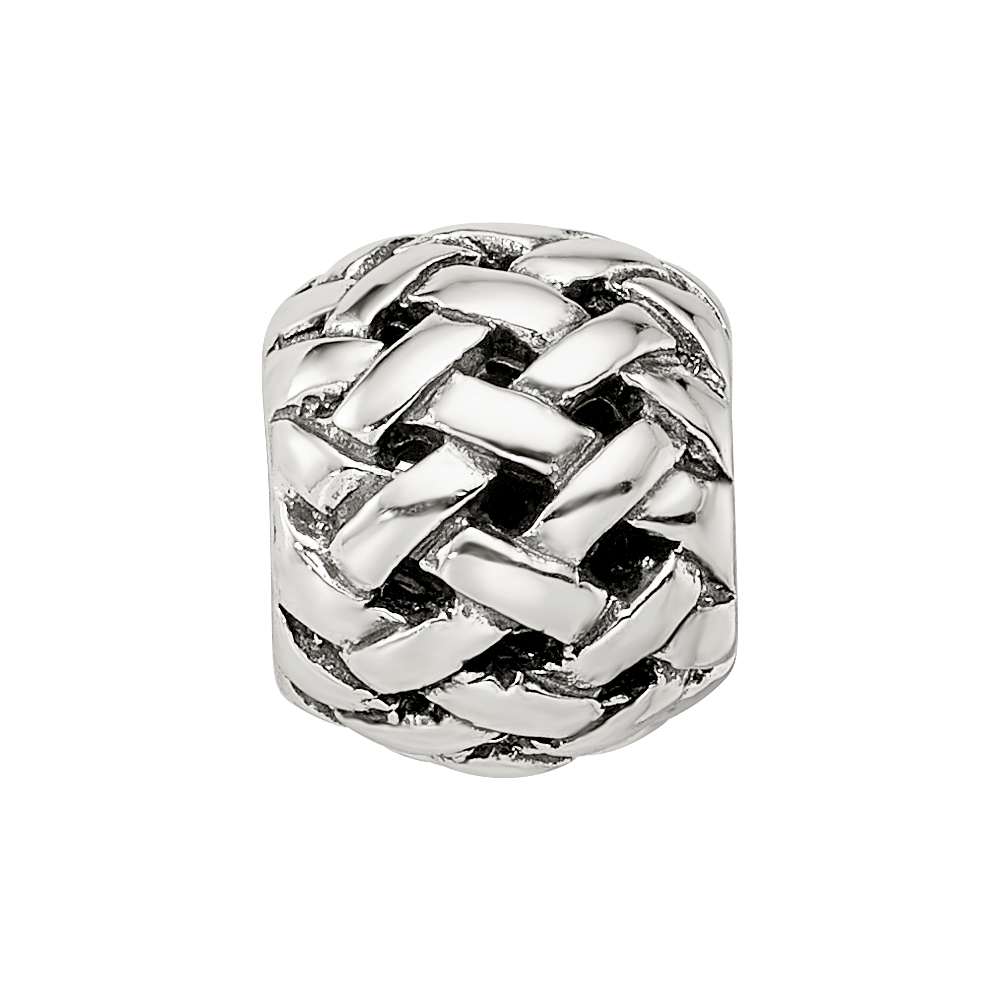Sterling Silver Reflections Basketweave Bali Bead