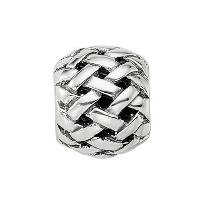 Sterling Silver Reflections Basketweave Bali Bead