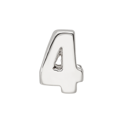 Sterling Silver Reflections Number 4 Bead