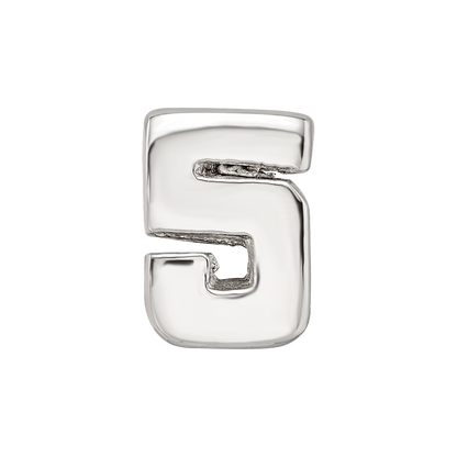 Sterling Silver Reflections Numeral 5 Bead