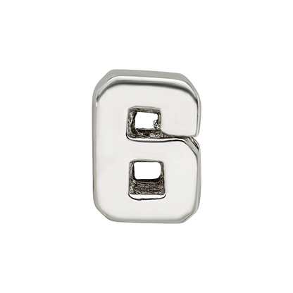 Sterling Silver Reflections Number 6 Bead