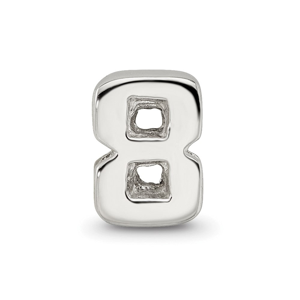 Sterling Silver Reflections Number 8 Bead