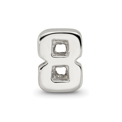 Sterling Silver Reflections Number 8 Bead