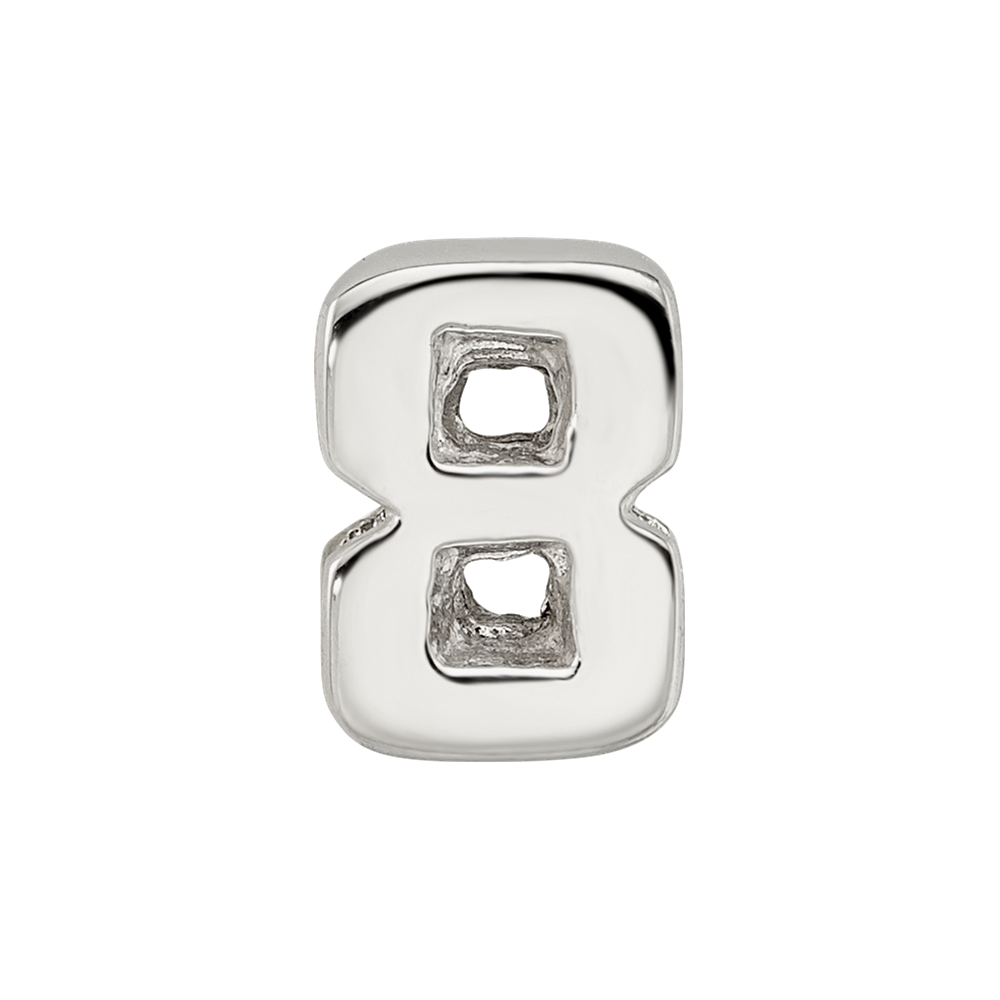 Sterling Silver Reflections Number 8 Bead