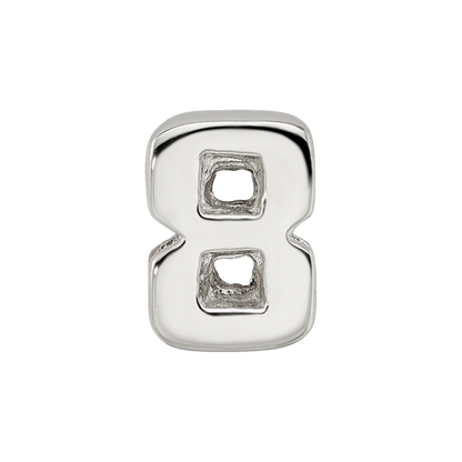 Sterling Silver Reflections Number 8 Bead