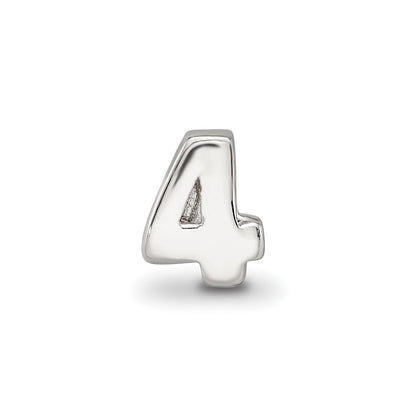 Sterling Silver Reflections Kids Number 4 Bead
