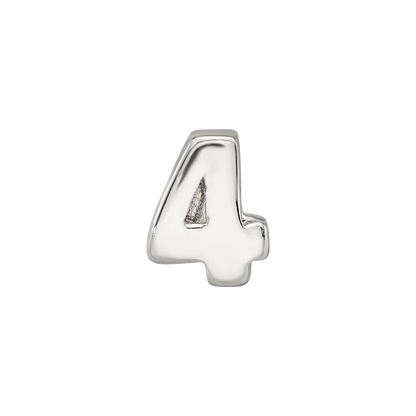 Sterling Silver Reflections Kids Number 4 Bead