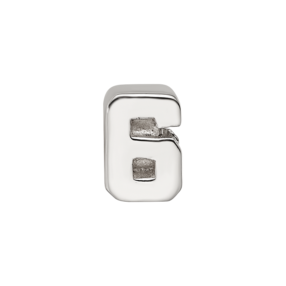 Sterling Silver Reflections Kids Number 6 Bead