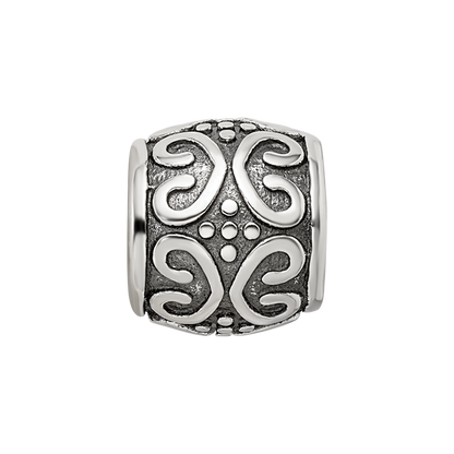 Sterling Silver Reflections Scroll & Dots Bali Bead