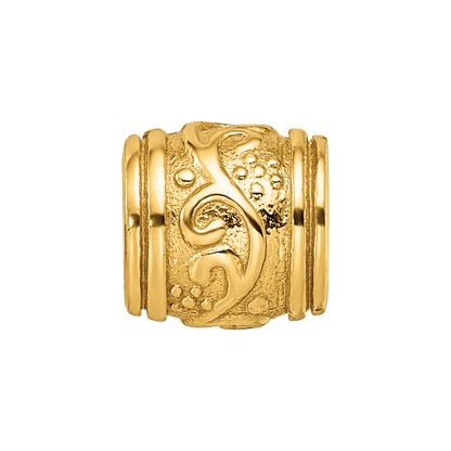 Sterling Silver Gold-plated Reflections Floral Bead