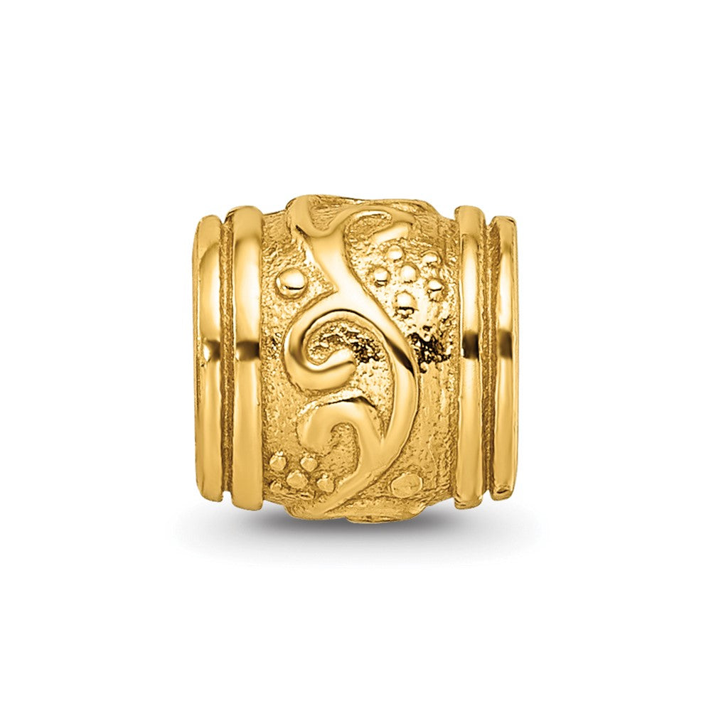 Sterling Silver Gold-plated Reflections Floral Bead